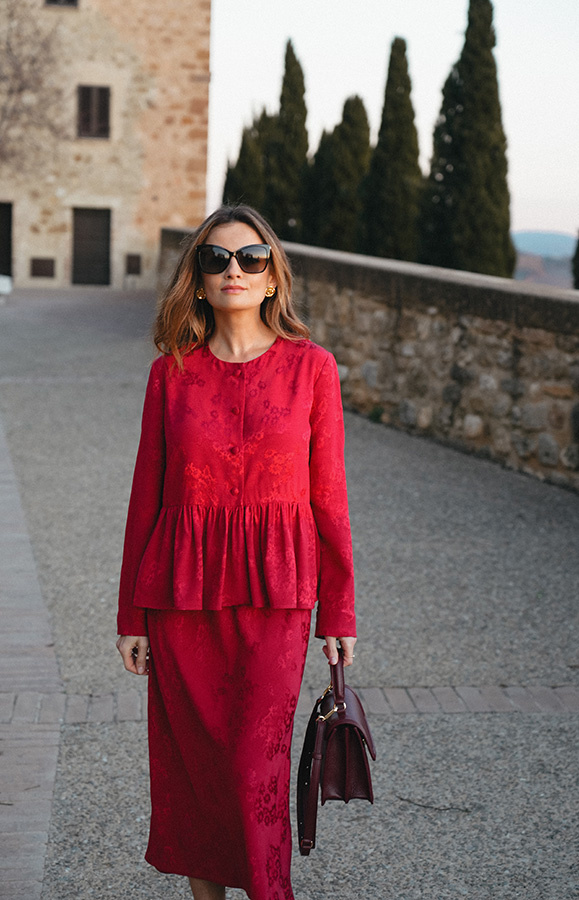 Damska bluzka żakardowa z wiskozy Valentina Rosso 