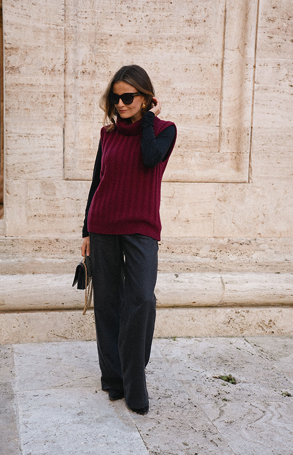 Damski golf wełniany z kaszmirem Viviana Vino