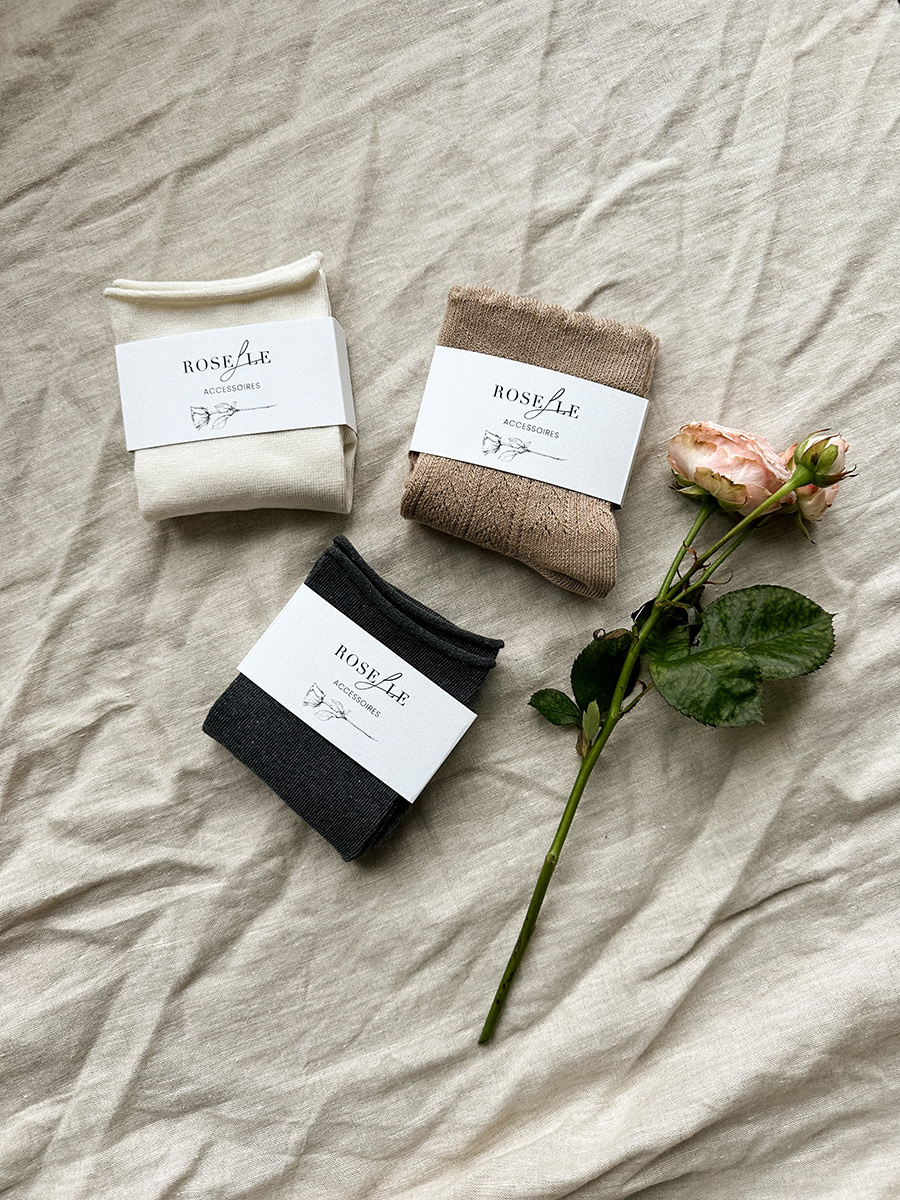 Zestaw damskich skarpetek bawełnianych Bonbons Beige