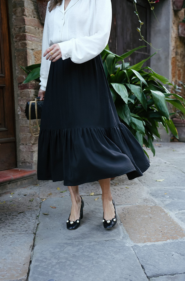 Spódnica jedwabna La Bohème Noire