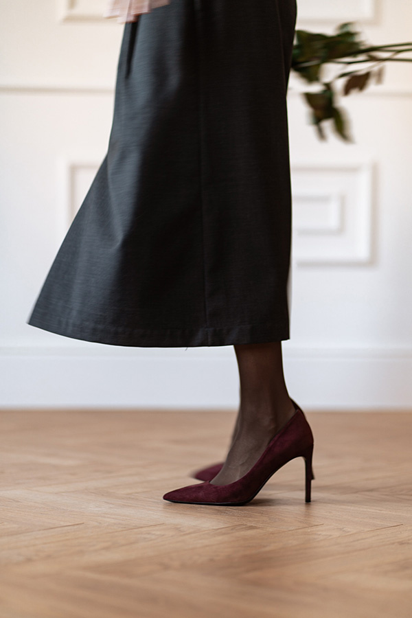 Spódnica wełniana midi Delly Elegance 