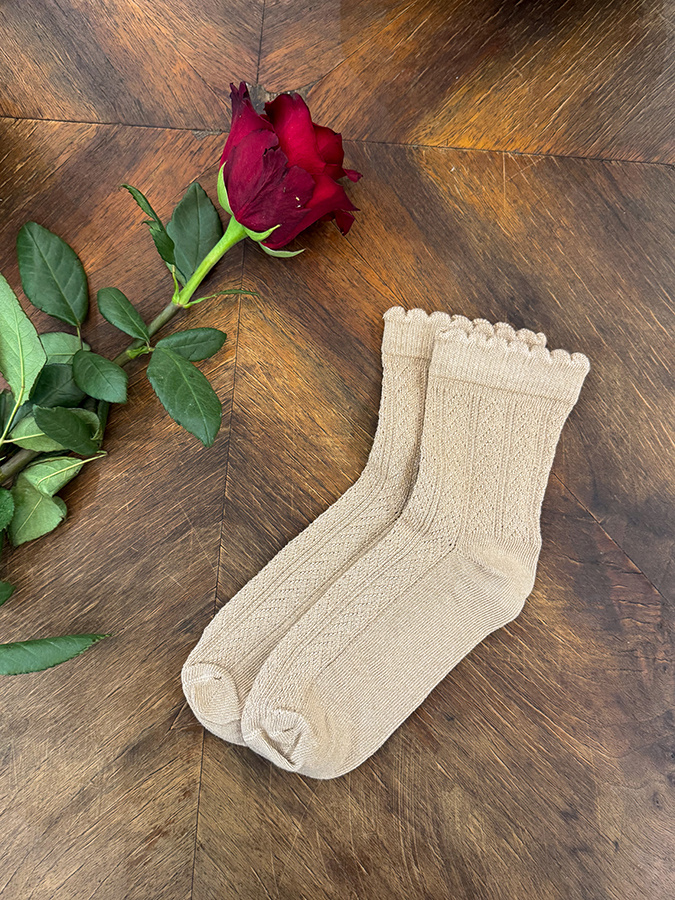 Damskie skarpetki bawełniane Romantique Caramel