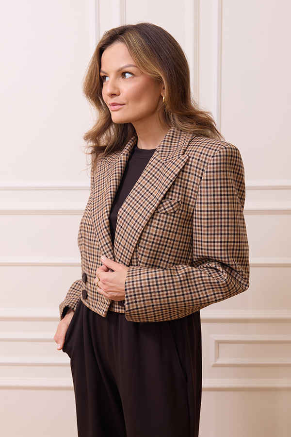 Krótka damska marynarka wełniana Verona Wool Premium