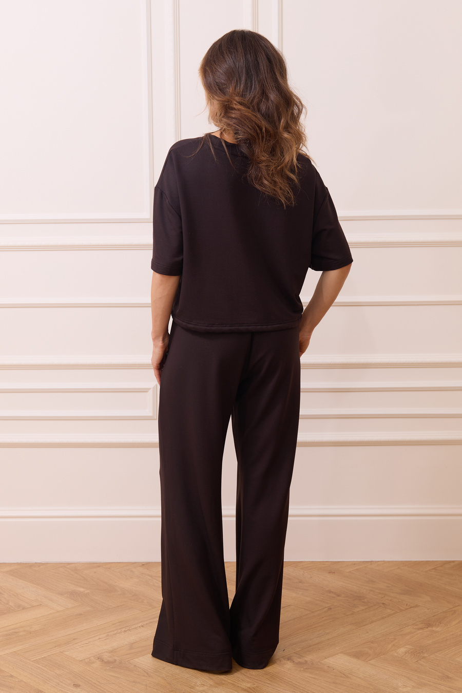 Damskie spodnie z modalu Malaga Chocolate Classique