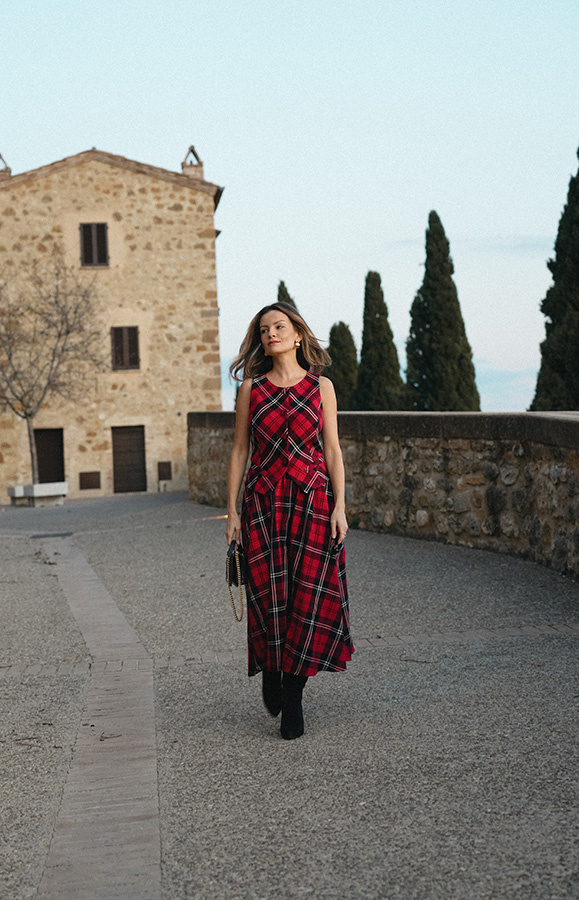 Damska kamizelka z bawełny Laretta Rosso