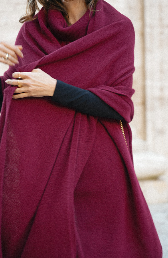 Damski szal wełniany z kaszmirem Clarissa Vino