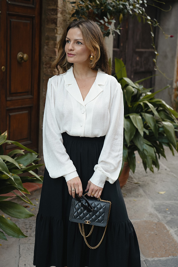 Spódnica jedwabna La Bohème Noire