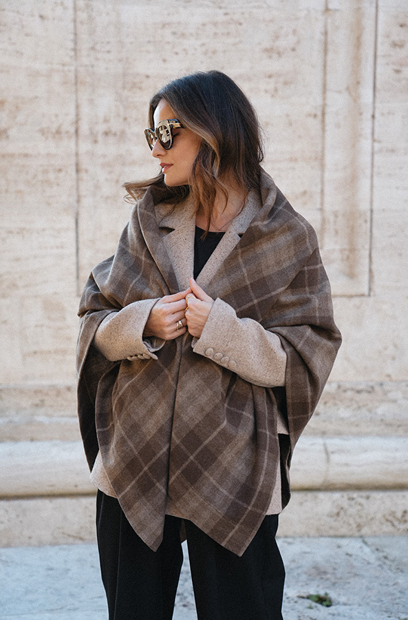 Chusta wełniana Rosalind Chocolate