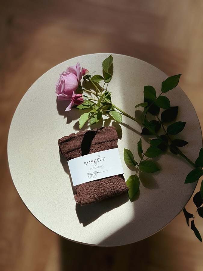 Damskie skarpetki bawełniane Romantique Chocolat