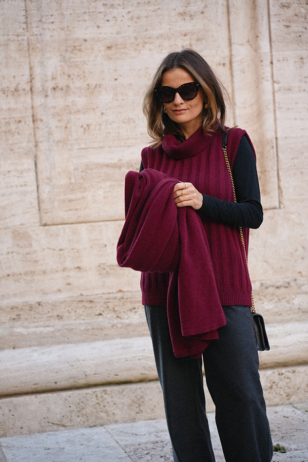 Damski golf wełniany z kaszmirem Viviana Vino