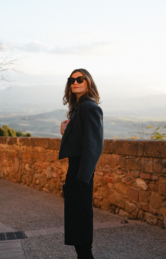 Marszczona spódnica z modalu Angelina Noire