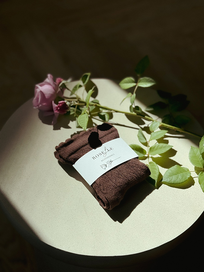 Damskie skarpetki bawełniane Romantique Chocolat