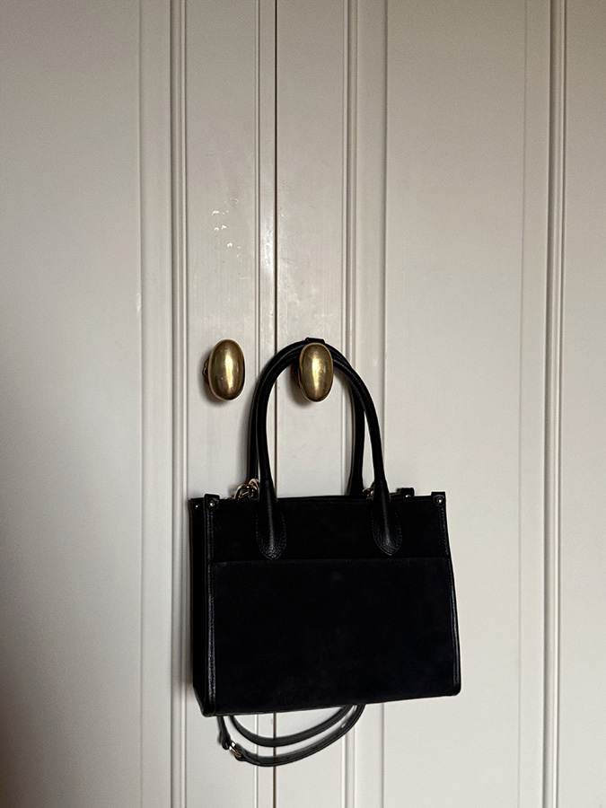 Damska torebka skórzana zamszowa Bellagio Nero