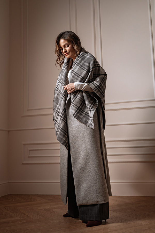 Chusta wełniana Rosalind Gris