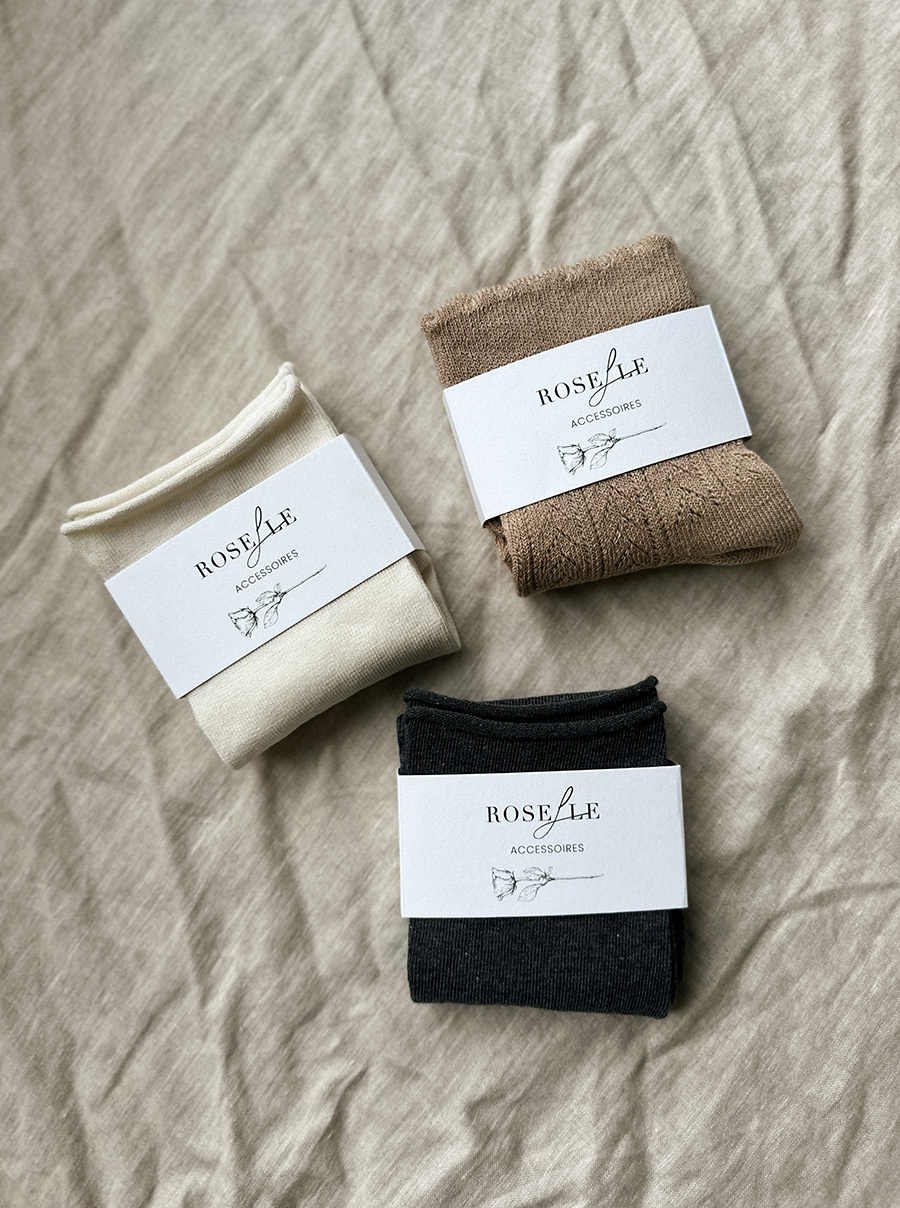 Zestaw damskich skarpetek bawełnianych Bonbons Beige