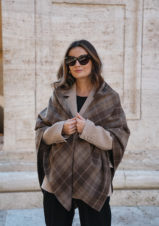 Chusta wełniana Rosalind Chocolate