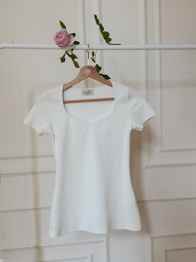 Damski T-shirt bawełniany La Base Blanc