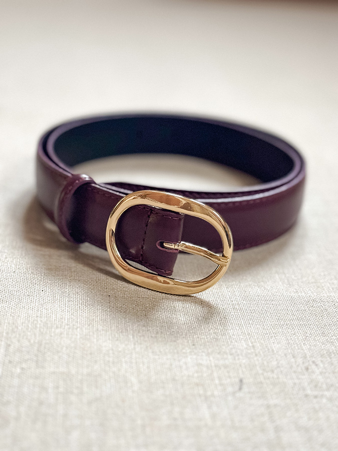 Damski pasek ze skóry Ardea Bordeaux 