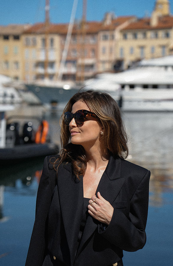 Krótka damska marynarka wełniana Verona Marine