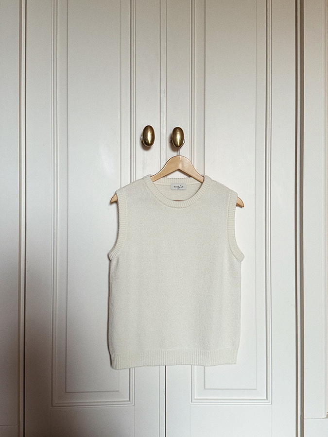 Damska kamizelka wełniana z kaszmirem Giovanna Crème