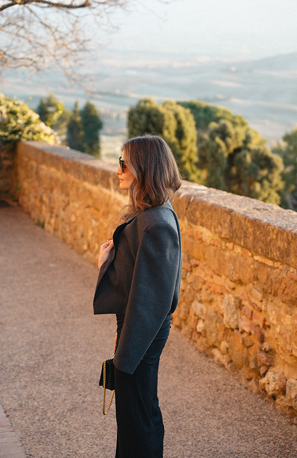 Damska marynaka bawełniana Ferrara Graphite