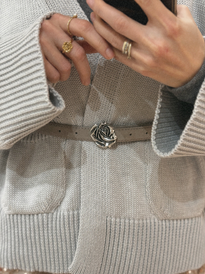 Damski kardigan z kaszmirem Elodie Gris