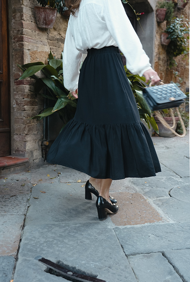 Spódnica jedwabna La Bohème Noire