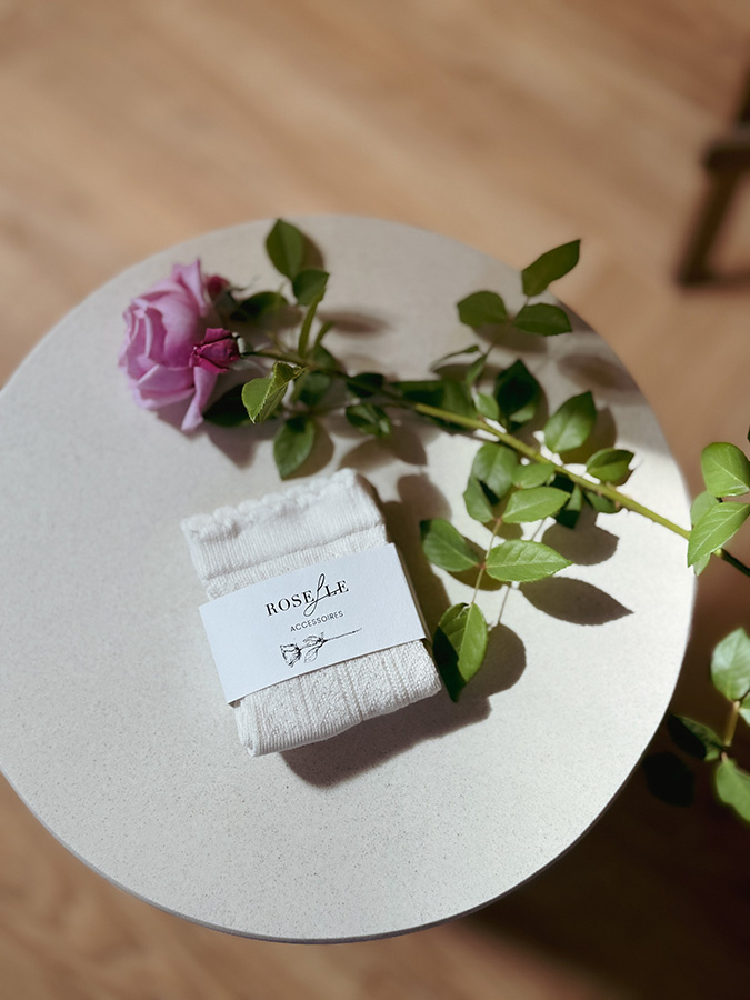 Damskie skarpetki bawełniane Romantique Crème
