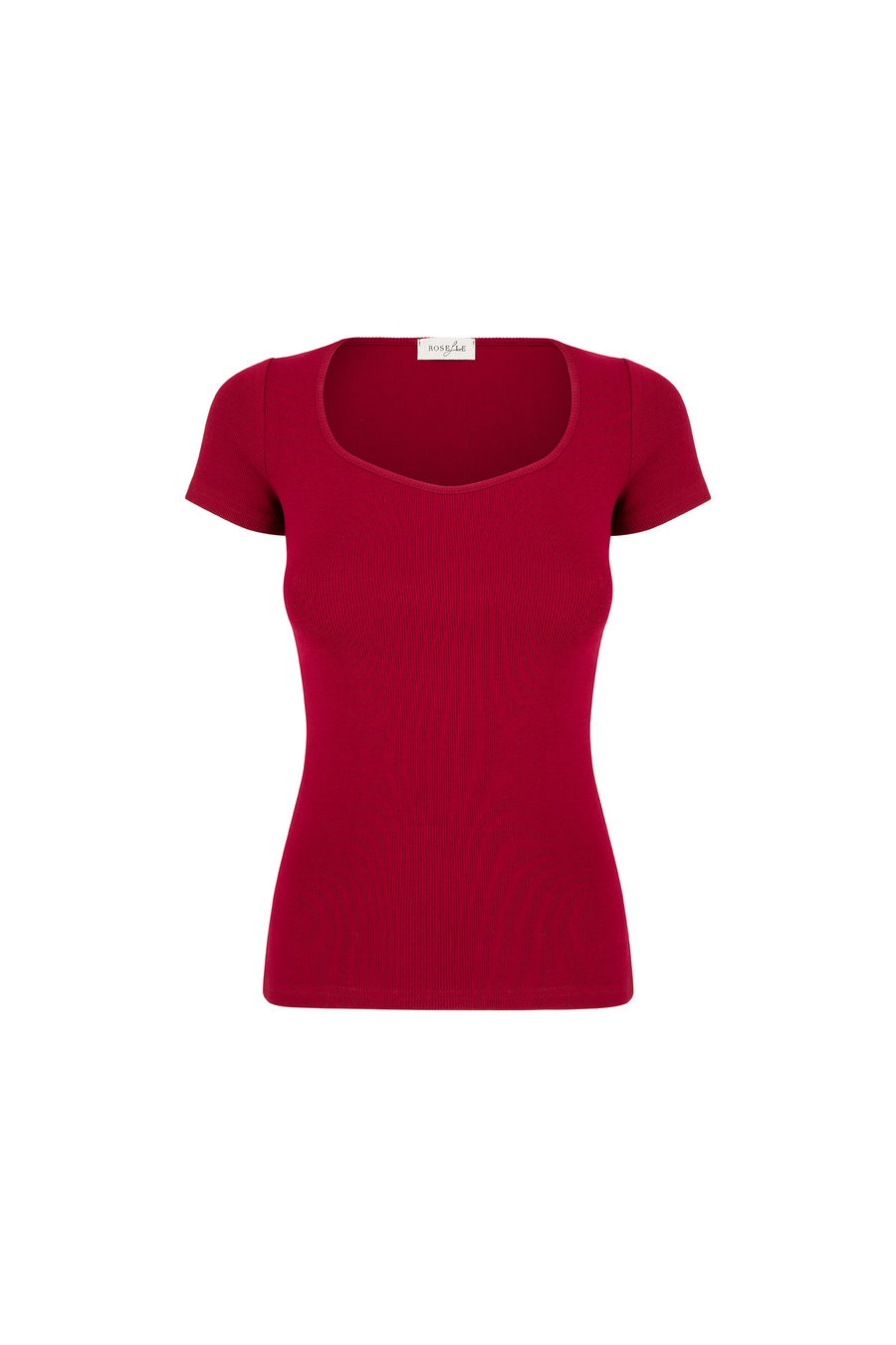 Damski T-shirt bawełniany La Base Bordeaux