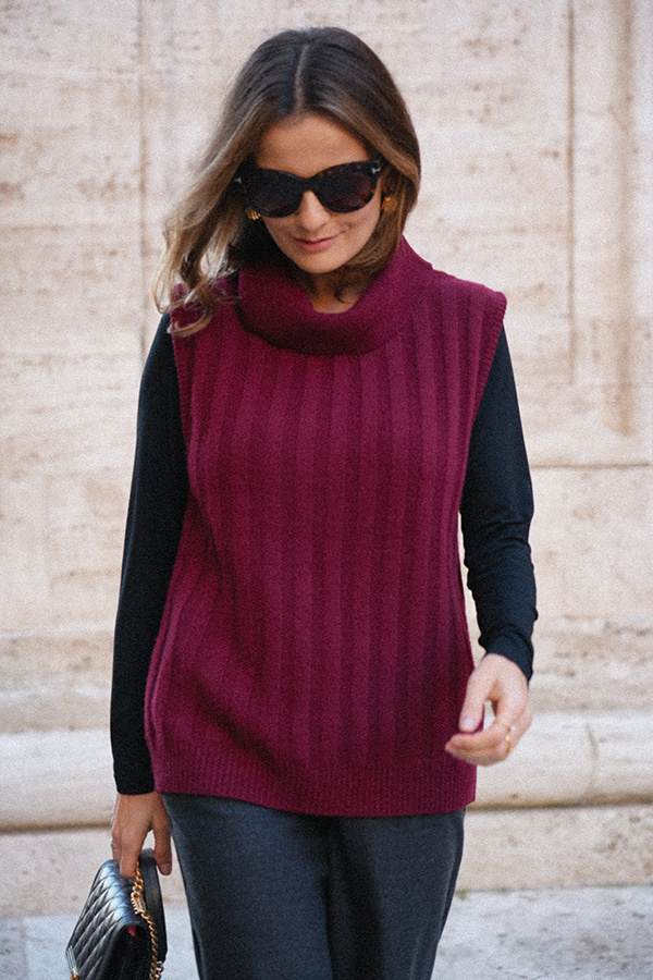 Damski golf wełniany z kaszmirem Viviana Vino