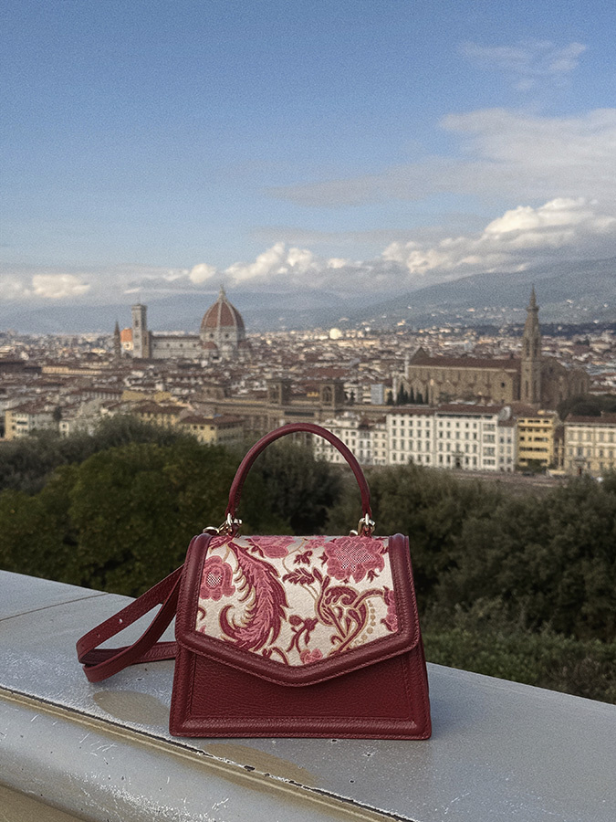 Damska torebka skórzana Florence Bella Bordeaux