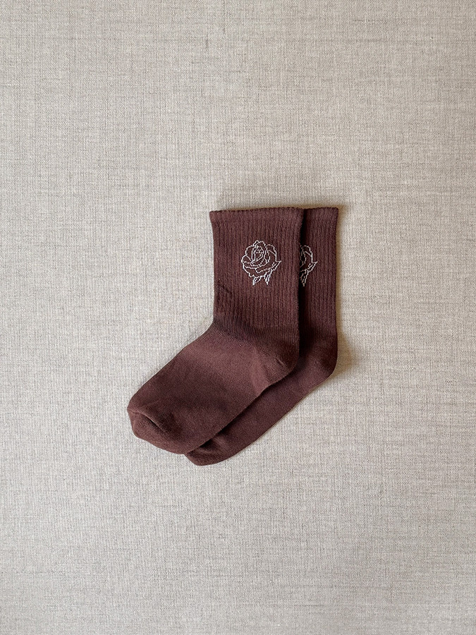 Damskie skarpetki bawełniane Roselle Chocolate 