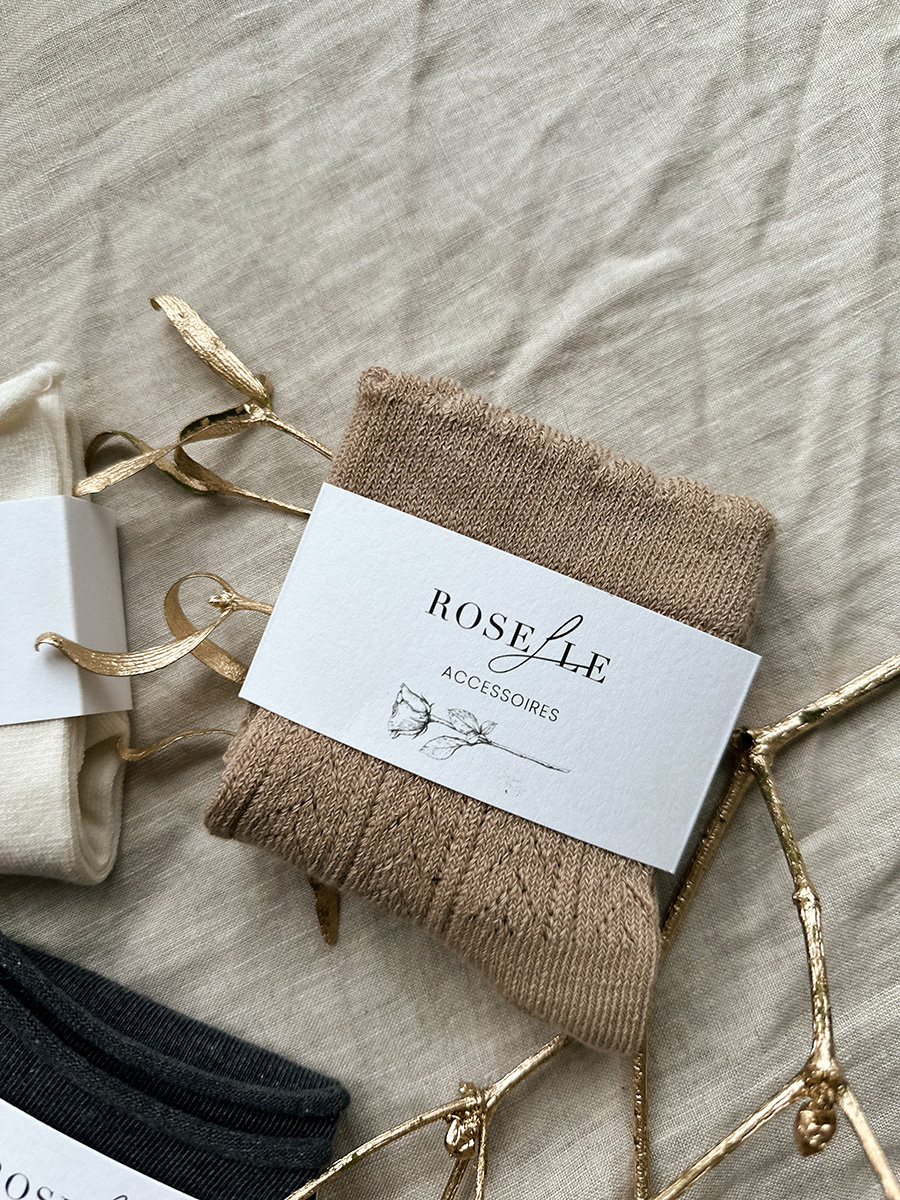 Zestaw damskich skarpetek bawełnianych Bonbons Beige