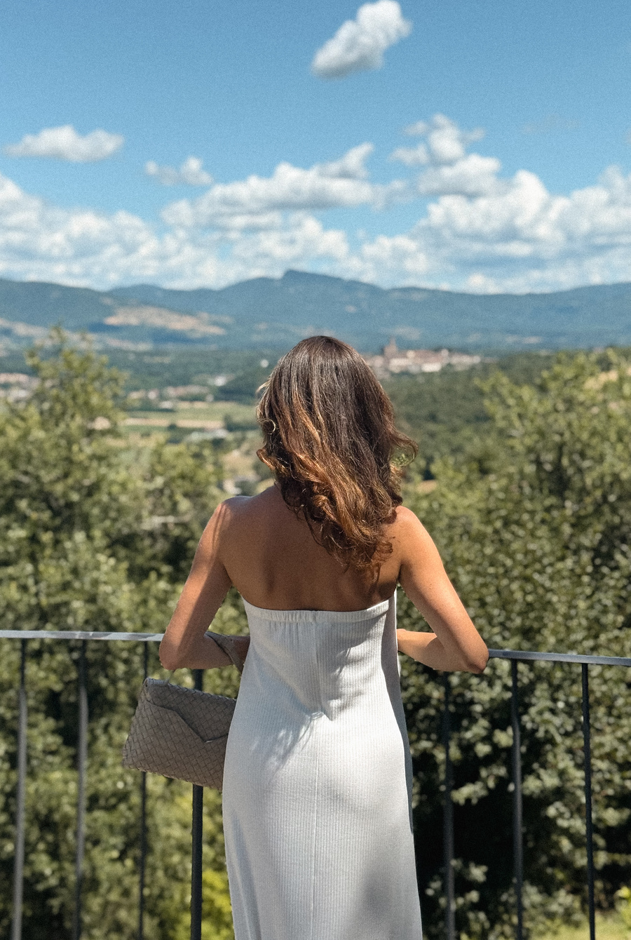 Sukienka z wiskozy Dolce Far Niente Crème