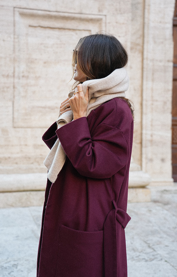 Damski szal z kaszmirem i jedwabiem Vallea Beige 