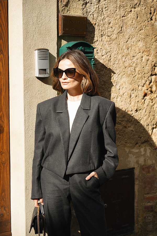 Damska marynaka bawełniana Ferrara Graphite