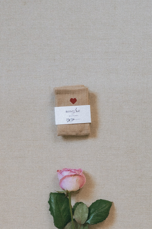 Damskie skarpetki bawełniane Mon Amour Beige 