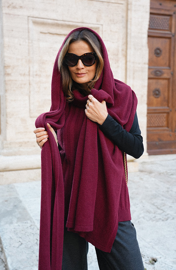 Damski golf wełniany z kaszmirem Viviana Vino