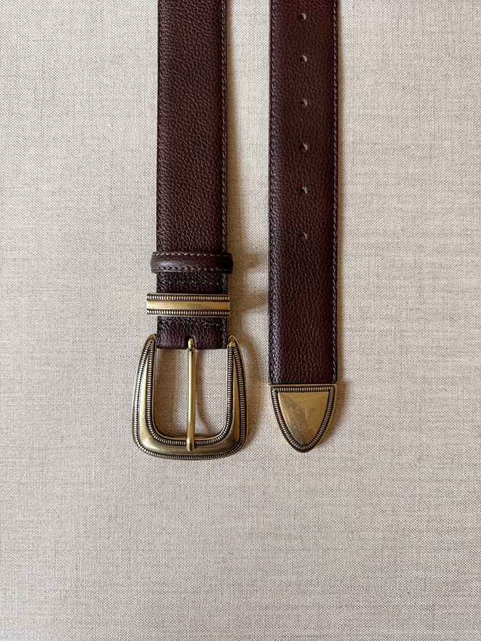 Damski pasek skórzany Siena Chocolate