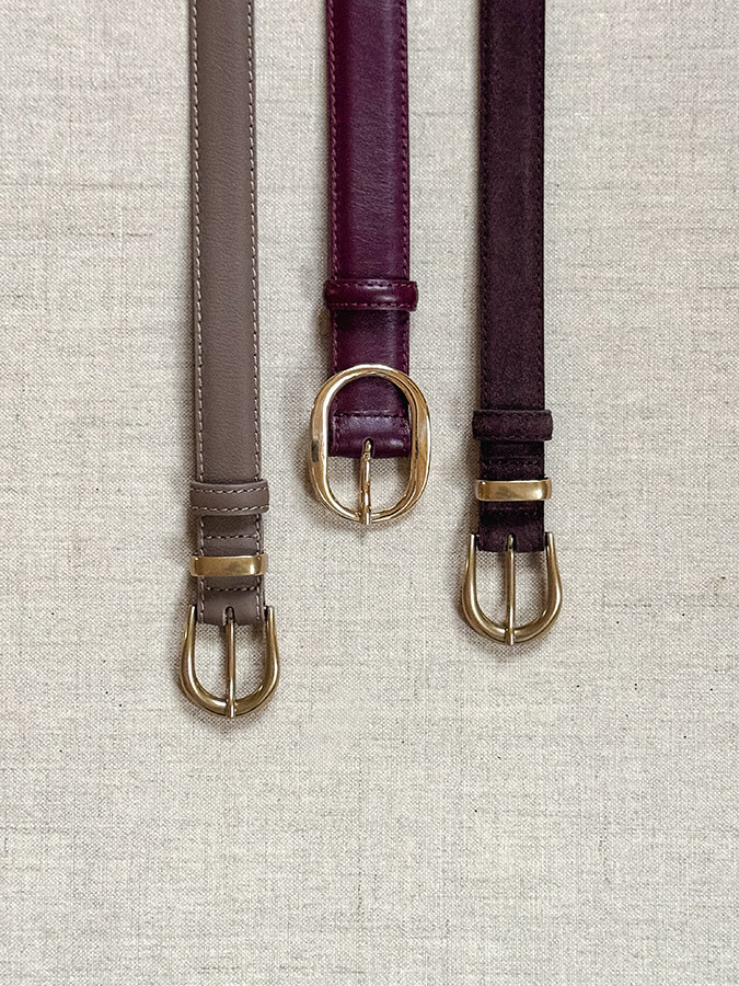 Damski pasek ze skóry zamszowej Treviso Chocolate 