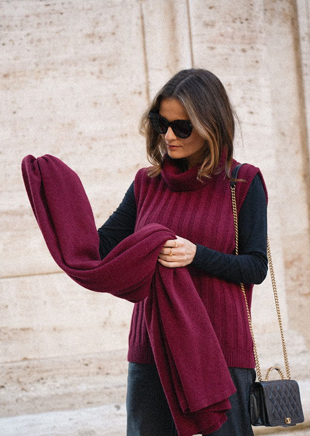 Damski szal wełniany z kaszmirem Clarissa Vino