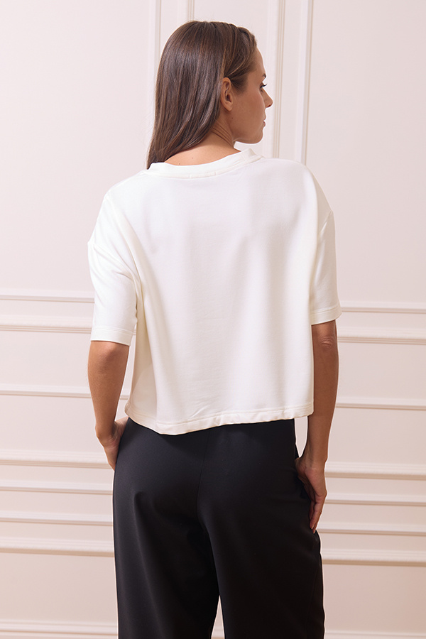 Damski T-shirt z modalu Lea Creme