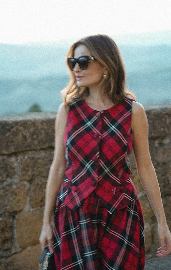 Damska kamizelka z bawełny Laretta Rosso