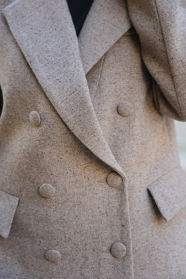 Damska marynarka wełniana z jedwabiem Bergamo Beige