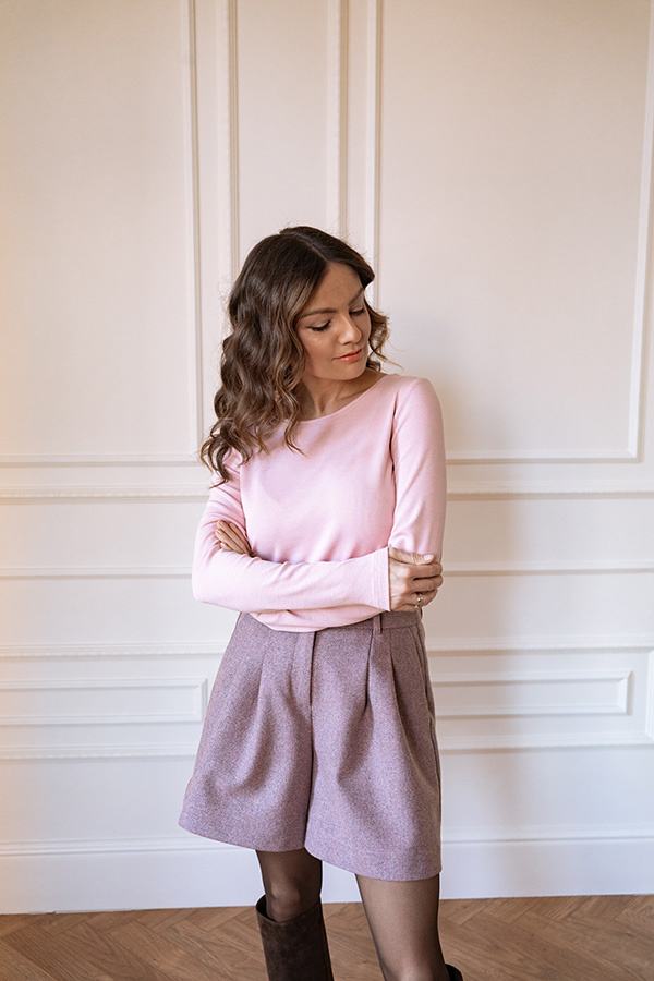 Damski longsleeve z wiskozy Monique Rose