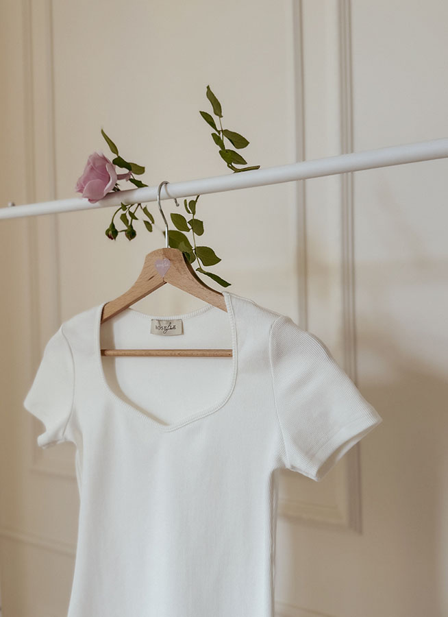 Damski T-shirt bawełniany La Base Blanc