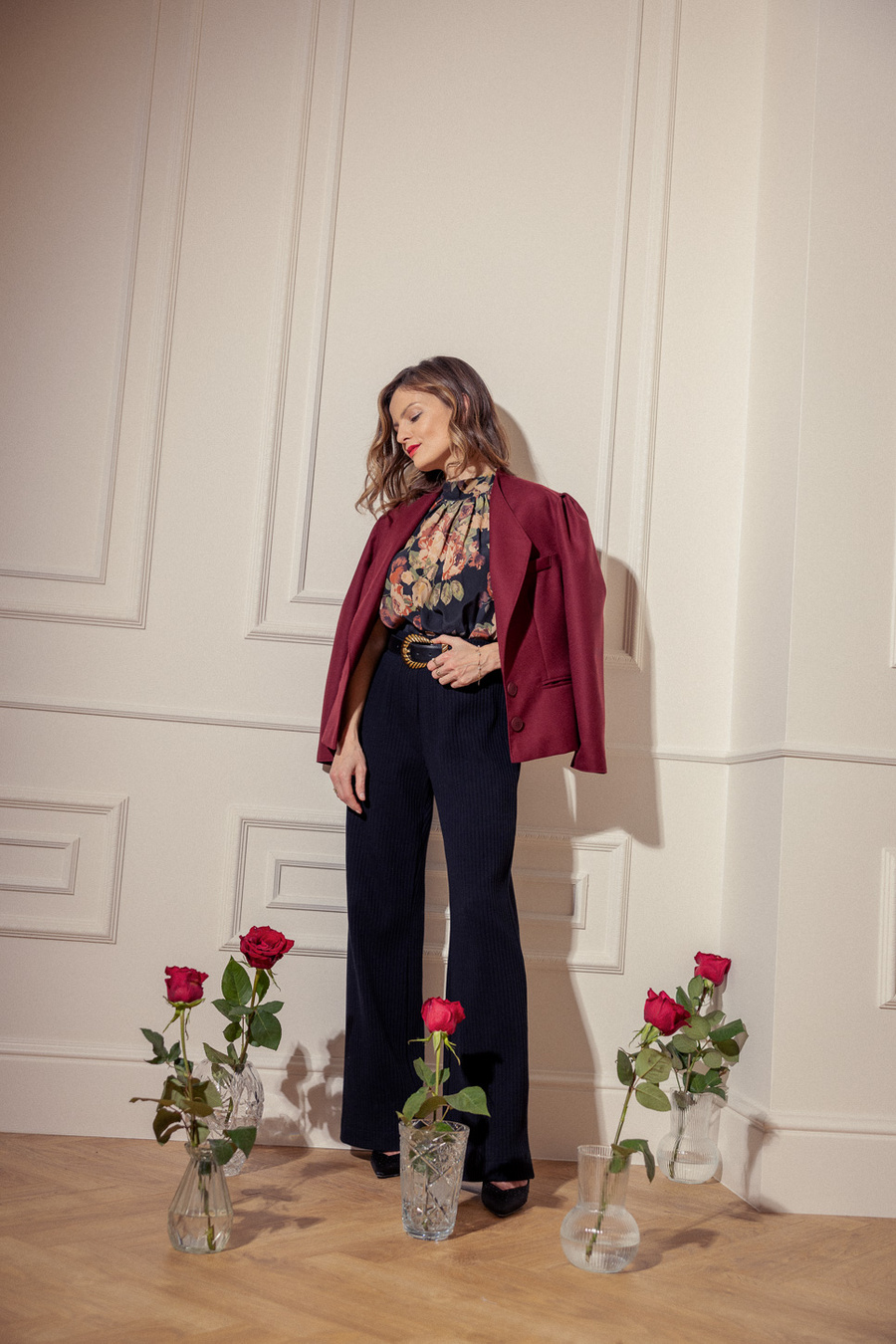 Jedwabny top Vieux Cinéma Rose
