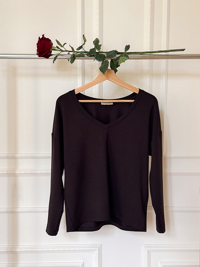 Damska bluzka z modalu Neli Chocolate