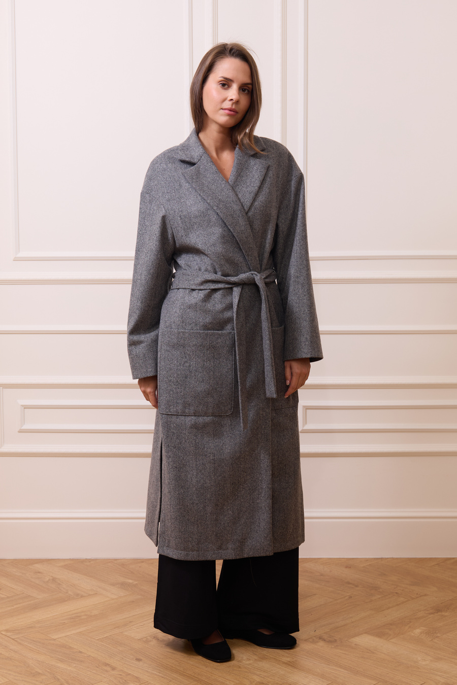 Długi płaszcz wełniany Chic de la rue