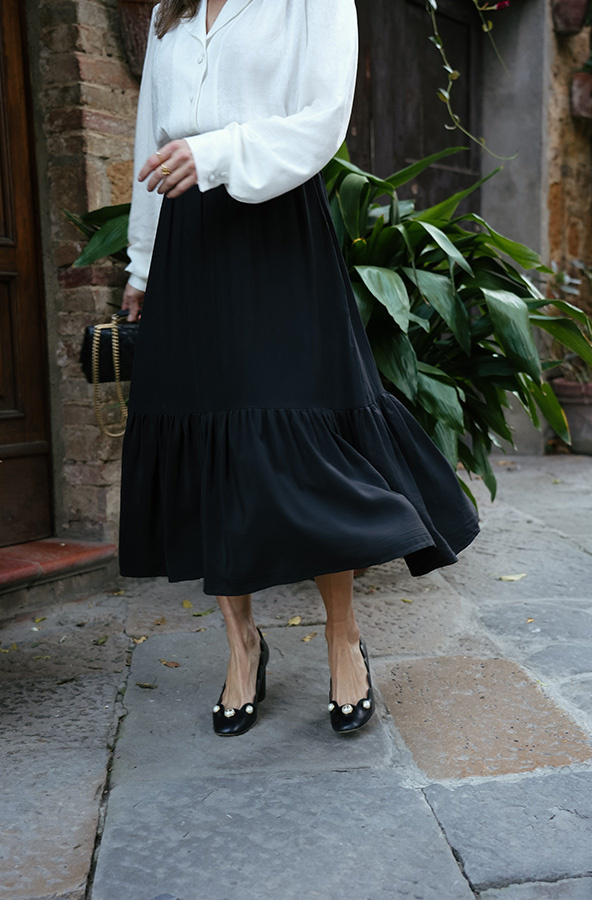 Spódnica jedwabna La Bohème Noire